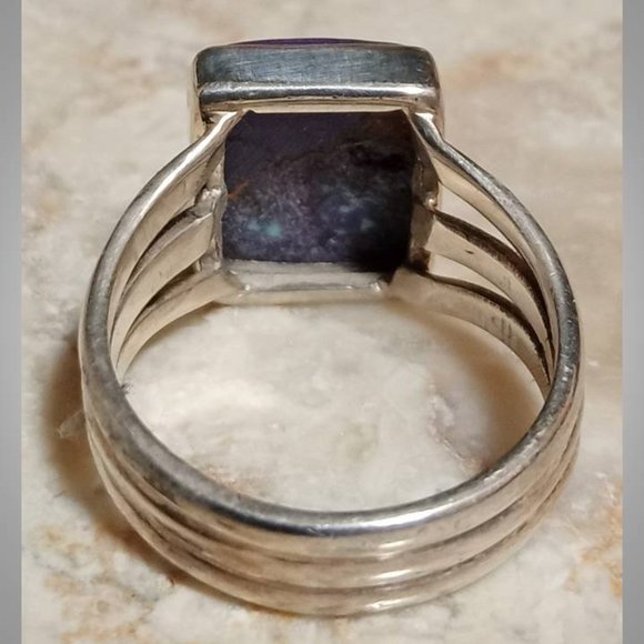 🔥 AUTHENTIC Mohave Purple Turquoise sterling silver Ring sz 6 07. 1125 - Picture 5 of 7